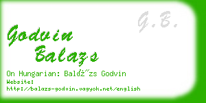 godvin balazs business card